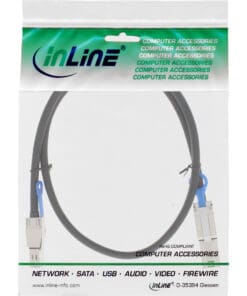 Alternative view of InLine® externes Mini SAS HD Kabel, SFF-8644 zu SFF-8088, 6Gb/s, 1m, schwarz