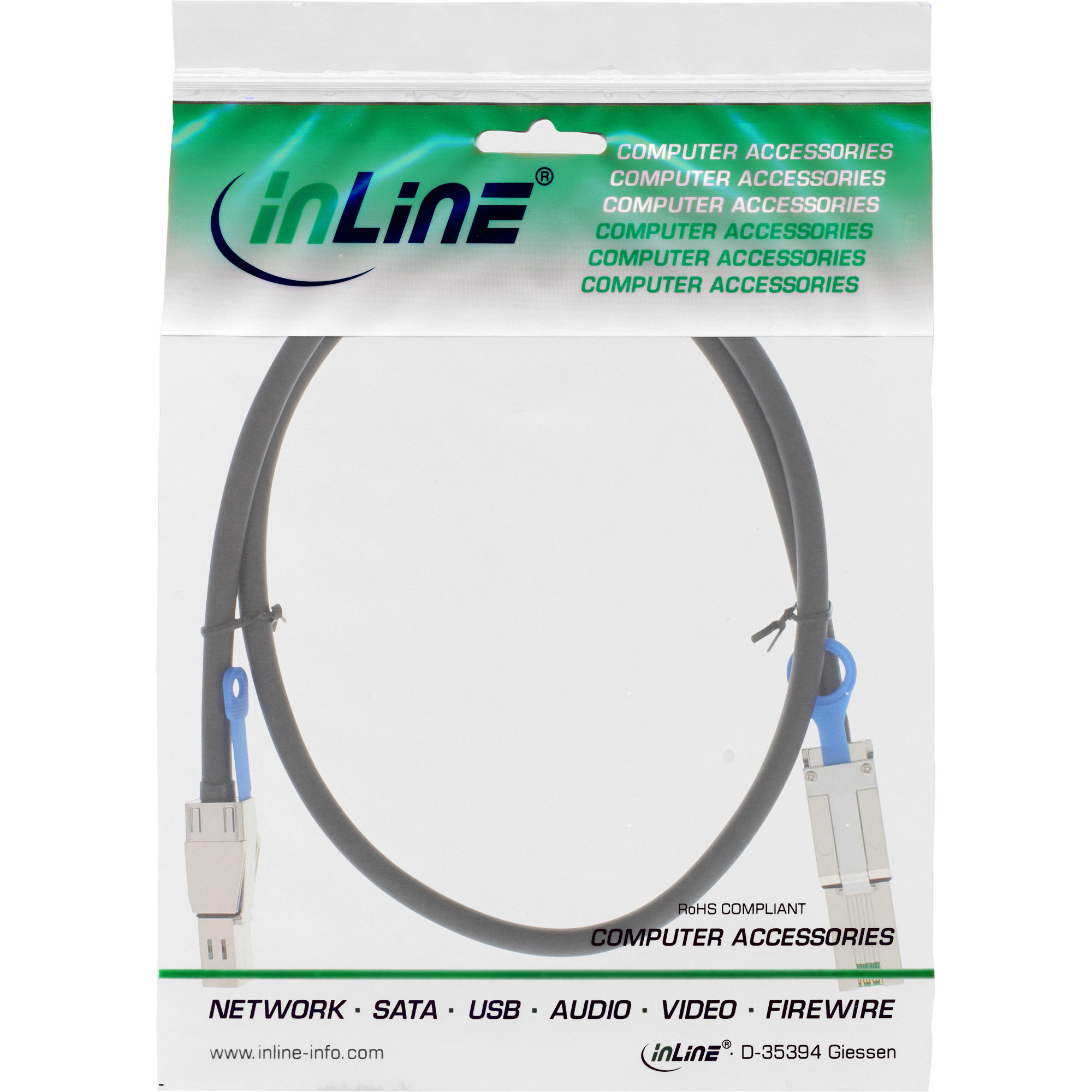 InLine® externes Mini SAS HD Kabel, SFF-8644 zu SFF-8088, 6Gb/s, 1m, schwarz InLine® externes Mini SAS HD Kabel, SFF-8644 zu SFF-8088, 6Gb/s, 1m, schwarz – Bild 2