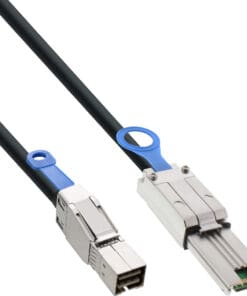 InLine® externes Mini SAS HD Kabel, SFF-8644 zu SFF-8088, 6Gb/s, 0,5m, schwarz