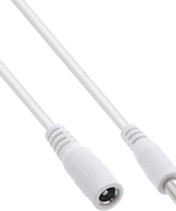 120er B-Pack InLine® DC Verlängerungskabel, DC ST/BU 5,5x2,1mm, weiß, 2m