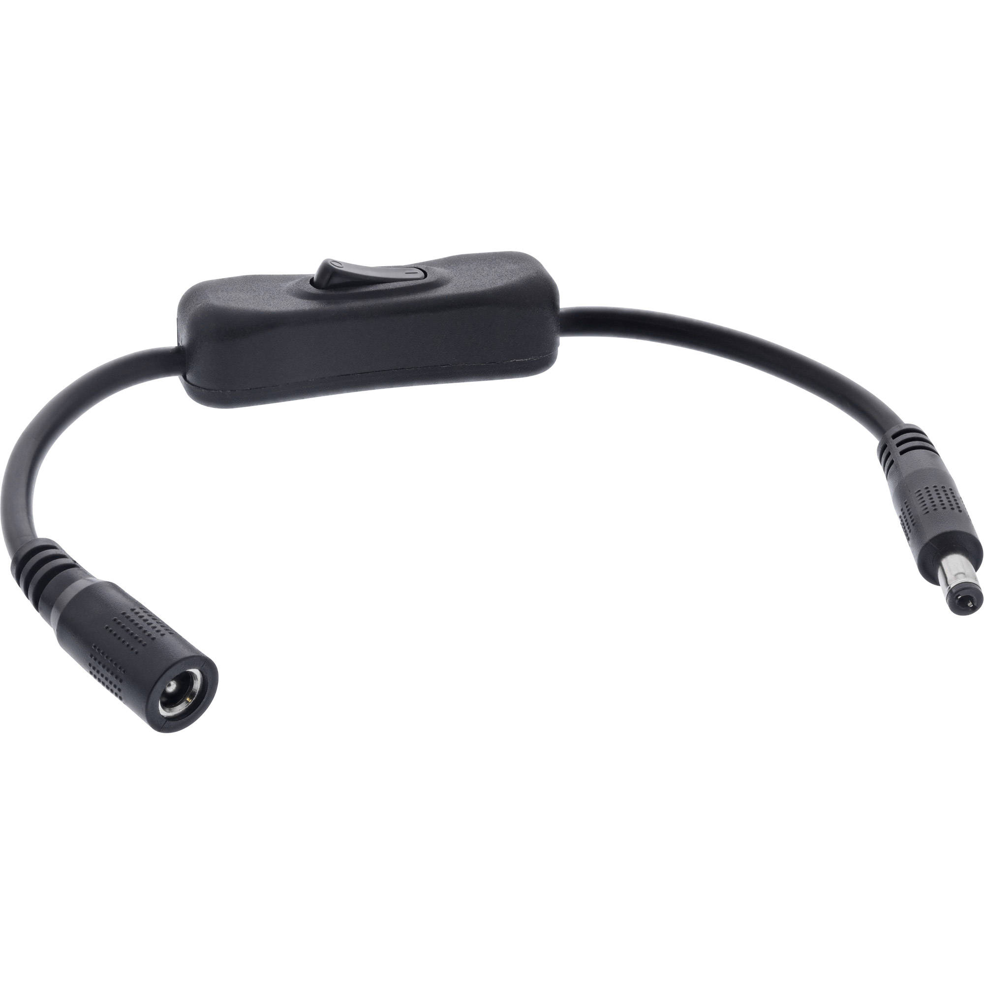 InLine® DC Kabel mit Schalter, DC ST/BU 5,5x2,1mm, AWG 18, schwarz, 0,20m InLine® DC Kabel mit Schalter, DC ST/BU 5,5x2,1mm, AWG 18, schwarz, 0,20m