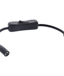 InLine® DC Kabel mit Schalter, DC ST/BU 4,0x1,7mm, AWG 18, schwarz, 0,20m