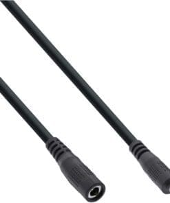 InLine® DC Verlängerungskabel, DC Stecker/Buchse 4,0x1,7mm, AWG 18, schwarz, 5m