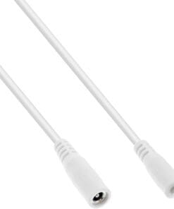 InLine® DC Verlängerungskabel, DC Stecker/Buchse 4,0x1,7mm, AWG 18, weiß, 3m