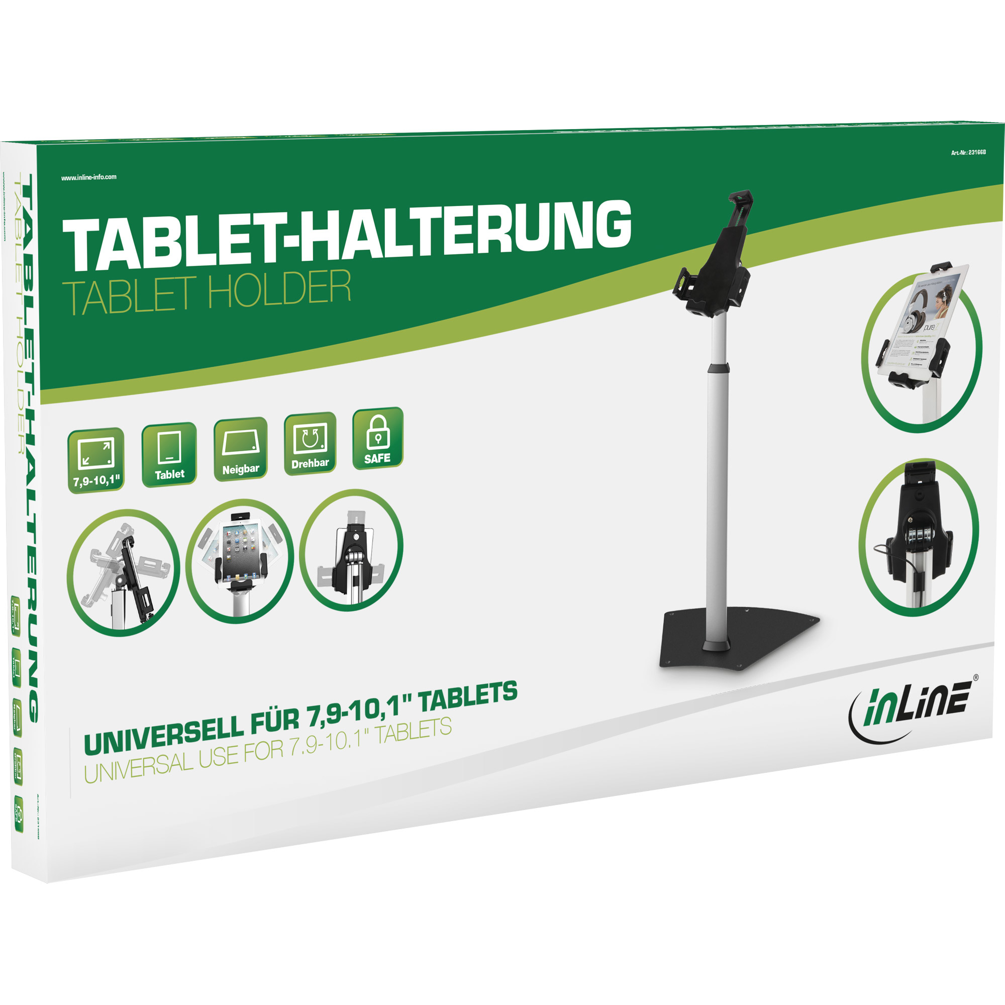 InLine® Tablet-Halterung zur Präsentation, abschließbar, universell für 7,9"-10,1" Tablets InLine® Tablet-Halterung zur Präsentation, abschließbar, universell für 7,9"-10,1" Tablets – Bild 8