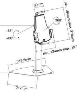 InLine® Tablet-Thekenhalterung zur Präsentation, abschließbar, universell für 7,9"-10,1" Tablet – Bild 7