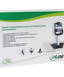 InLine® Tablet-Thekenhalterung zur Präsentation, abschließbar, universell für 7,9"-10,1" Tablet – Bild 8
