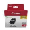 Canon Tintenpatronen Doppelpack PGI-550XL BK Schwarz Diese schwarze Pigmenttinte wird zum Druck von Dokumenten auf Normalpapier verwendet und sorgt für ein gestochen scharfes Schriftbild mit hoher Farbstabilität. Das Doppelpack enthält zwei 19 ml fassende Tintentanks, mit denen jeweils bis zu 341 A4-Dokumente gedruckt werden können (gemäß ISO/IEC 24711† Standard).<br><br>- Original Canon Tinte produziert durchschnittlich 35% mehr hochwertige Drucke als nachgemachte Tinte†††<br>- Original Canon Tinte ist zu 100% zuverlässig, damit das Drucken keinen Stress bereitet†††<br>- Original Canon Tinte liefert bei 100% der Drucke immer eine durchgängig hohe Qualität†††<br>- Jede zurück gegebene Toner-Cartridge und jeder Tintenbehälter wird wiederverwendet oder recycelt. Das ist kostenlos, einfach und umweltfreundlich.<br><br>Original Verbrauchsmaterialien<br>Original Canon Verbrauchsmaterialien sind einfach besser – sie sorgen dafür, dass dein Canon Drucker immer beste Ergebnisse liefert und bieten dabei ein gutes Preis-Leistungsverhältnis. <br><br>Erlebe eindrucksvolle und langlebige Drucke mit original Canon Tinten – Tinten, denen du vertrauen kannst, dass sie in perfekter Harmonie mit deinem Drucker arbeiten.