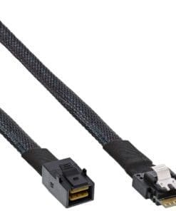 InLine® Slim SAS Kabel, SFF-8654 zu Mini SAS HD SFF-8643, 24Gb/s, 1m