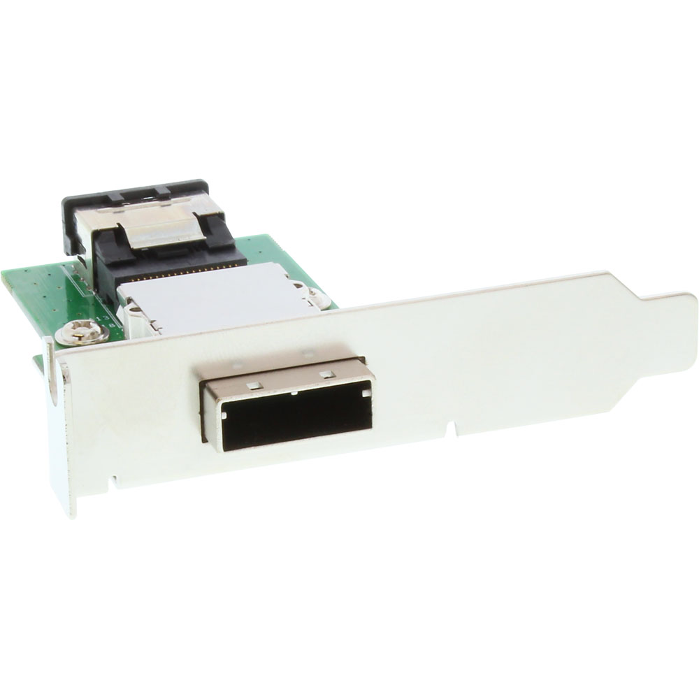 InLine® SAS low profile Slotblech, ext. SFF-8088 auf int. SFF-8087 InLine® SAS low profile Slotblech, ext. SFF-8088 auf int. SFF-8087