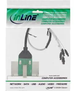 Alternative view of InLine® SAS HD Slotblech PCI + 50p Centr., mit Kabel, ext. SFF-8644 auf int. 4x