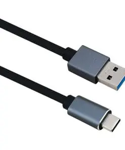 helos Anschlusskabel, USB 3.1 A Stecker/ USB Type-C St., PREMIUM, 2,0m, schwarz