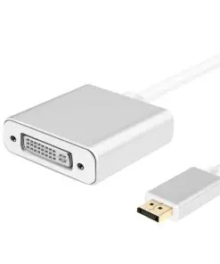 helos Adapterkabel, DisplayPort Stecker/DVI Buchse, PREMIUM, silber