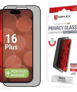 DISPLEX Sichtschutz / Privacy Panzerglas vollflächig iPhone 16 Plus