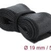Delock Geflechtschlauch mit Klettverschluss 5 m x 19 mm schwarz