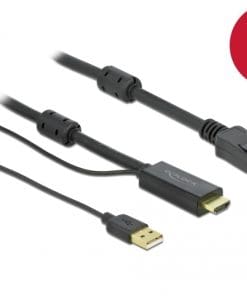 Delock HDMI zu DisplayPort Kabel 4K 30 Hz 1 m