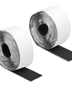 Delock Klettband selbstklebend mit Haft- und Flauschband L 5 m x B 50 mm schwarz
