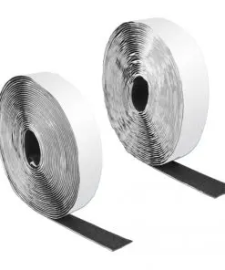 Delock Klettband selbstklebend mit Haft- und Flauschband L 10 m x B 25mm schwarz