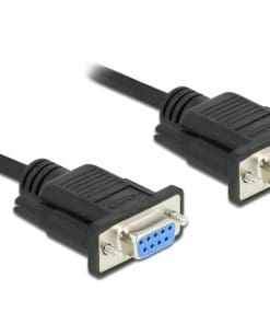 Delock Seriell Kabel RS-232 Sub-D9 Buchse zu Buchse Nullmodem mit 10 m