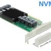 Delock PCI Express x16 Karte zu 8 x intern SFF-8643 NVMe