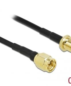 Delock Antennenkabel SMA Stecker zu SMA Buchse LMR/CFD100 0,9 m low loss