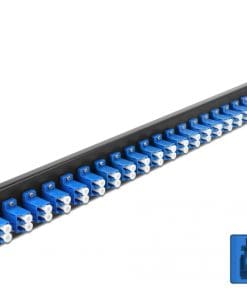 Delock 19" Spleißbox Frontblende 24 Port LC Duplex blau