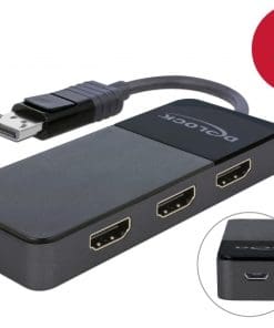Delock DisplayPort 1.4 Splitter 1 x DisplayPort zu 3 x HDMI MST