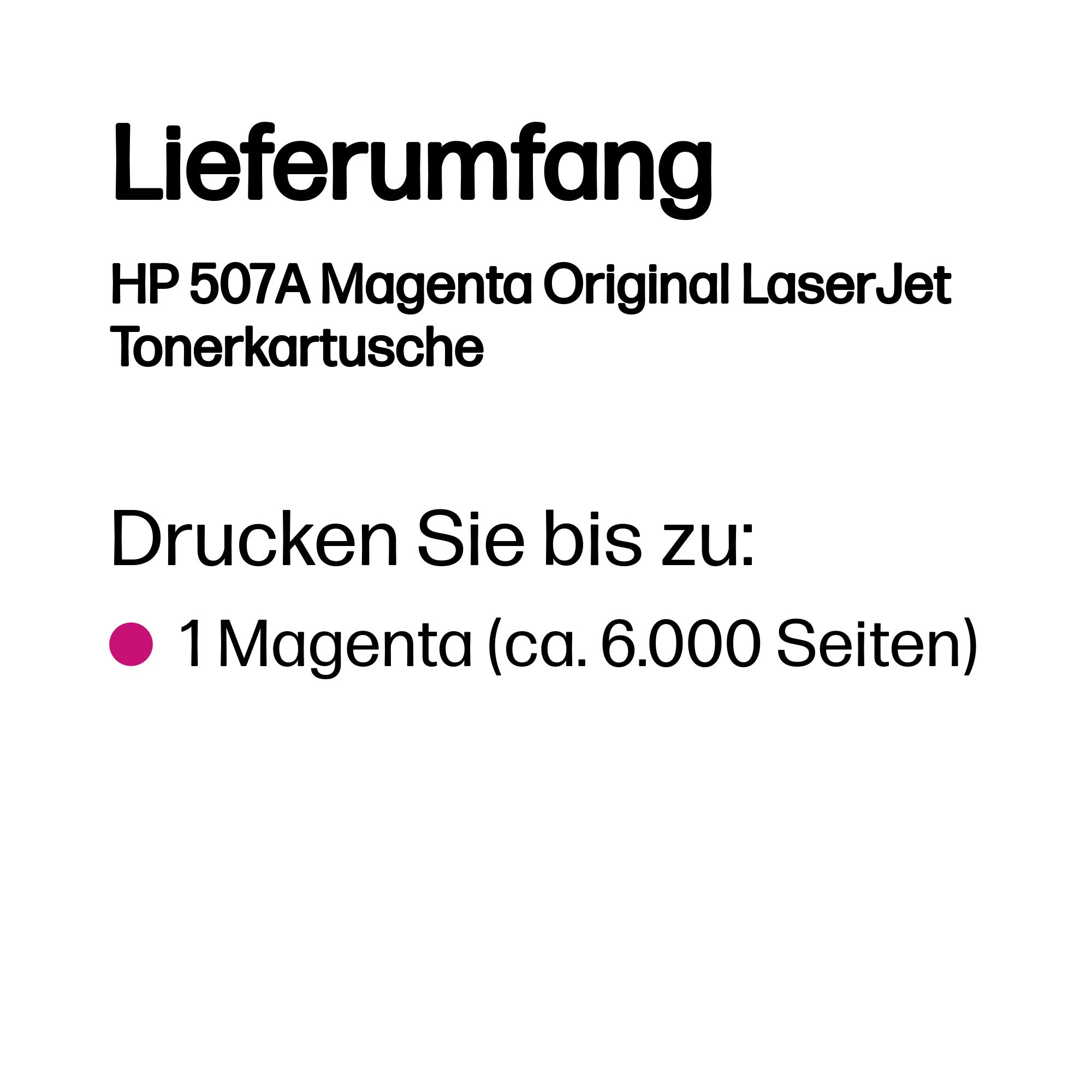 HP 507A Magenta Original LaserJet Tonerkartusche HP 507A Magenta Original LaserJet Tonerkartusche – Bild 3