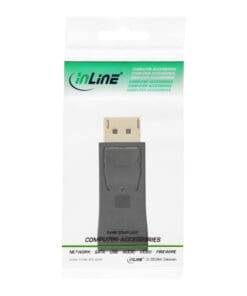 InLine® DisplayPort Adapter, DisplayPort Stecker auf HDMI Buchse, 4K2K, mit Audio, schwarz, schwarz InLine® DisplayPort Adapter, DisplayPort Stecker auf HDMI Buchse, 4K2K, mit Audio, schwarz, schwarz – Bild 3