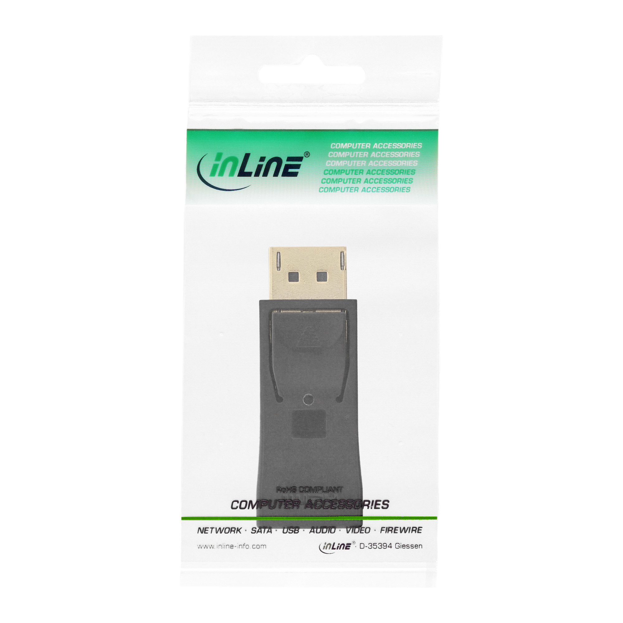 InLine® DisplayPort Adapter, DisplayPort Stecker auf HDMI Buchse, 4K2K, mit Audio, schwarz, schwarz InLine® DisplayPort Adapter, DisplayPort Stecker auf HDMI Buchse, 4K2K, mit Audio, schwarz, schwarz – Bild 3