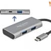 Delock Externer USB 3.2 Gen 2 Type-C Hub mit 3 x Typ-A und 1 x Type-C