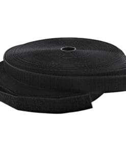 InLine® Kabelbinder, Klettverschlussband 2-teilig, 25mm, schwarz, 25m, schwarz
