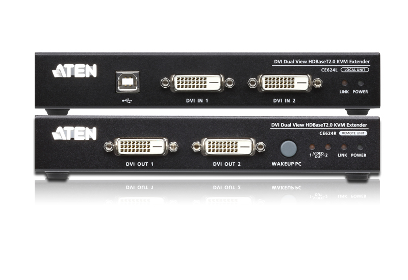 ATEN CE624 Konsolen-Extender, DVI Dual-View, USB, HDBaseT, FullHD, max. 150m ATEN CE624 Konsolen-Extender, DVI Dual-View, USB, HDBaseT, FullHD, max. 150m – Bild 3