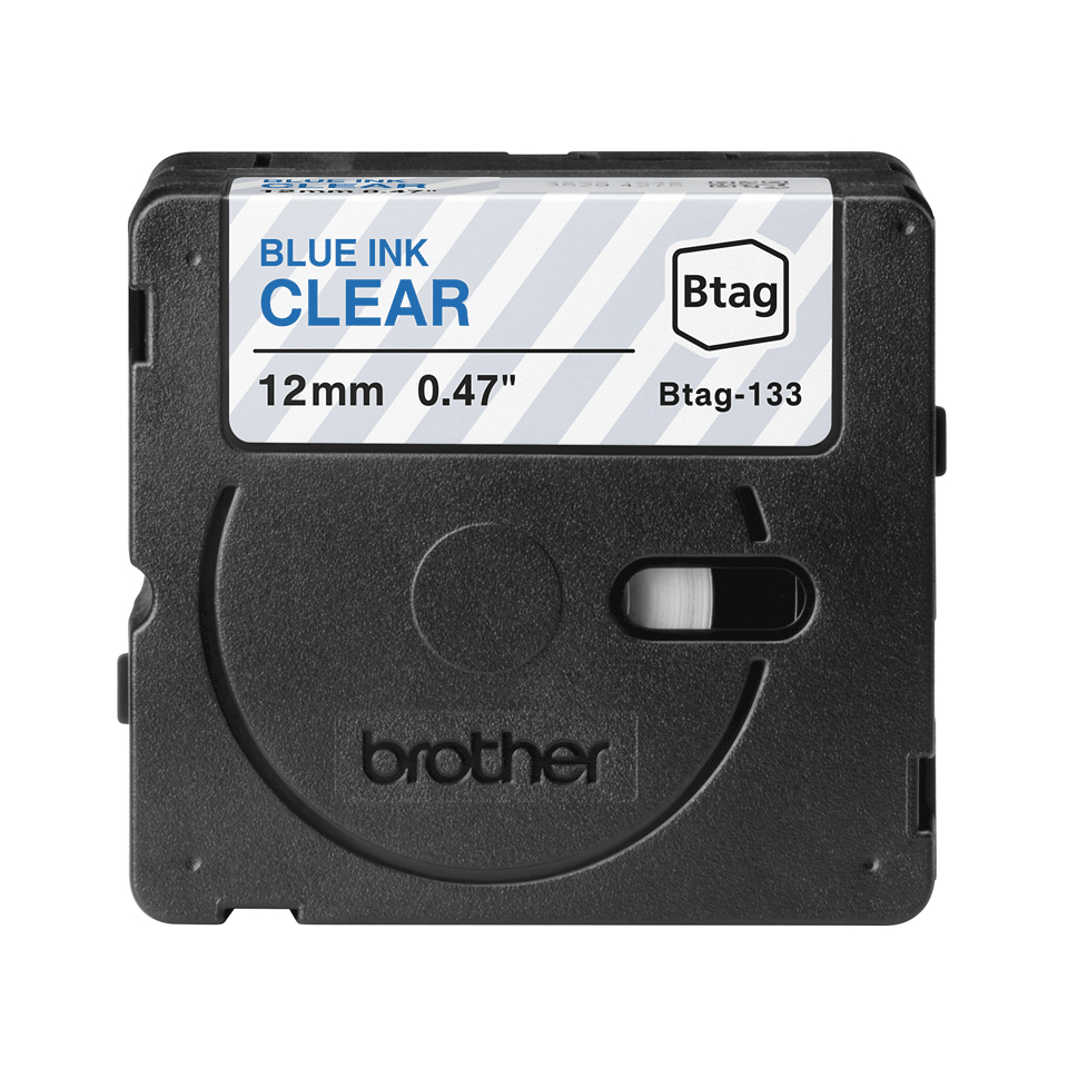 Brother Schriftband BTAG-133 Blau auf Transparent 12 mm x 4 m Brother Schriftband BTAG-133 Blau auf Transparent 12 mm x 4 m – Bild 2