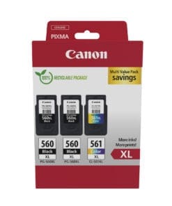 Canon Tintenpatronen Multipack PG-560XLX2/CL-561XL (4 Farben)