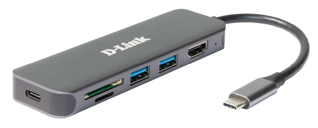 D-Link DUB-2327 6-in-1 USB-C Hub mit HDMI D-Link DUB-2327 6-in-1 USB-C Hub mit HDMI