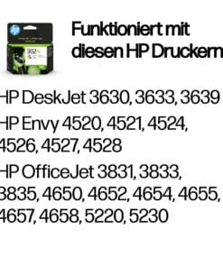 Alternative view of HP Tintenpatrone Nr. 302XL F6U67AE 3-farbig (ca. 300 Seiten)