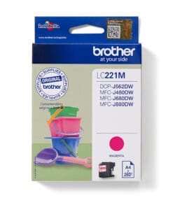 Brother Tintenpatrone LC-221M Magenta (ca. 260 Seiten)