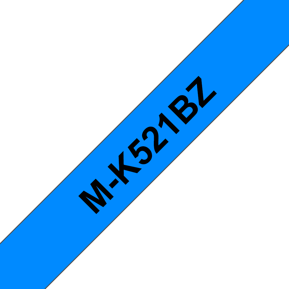 Schriftband M-K521 (nicht lam.) Schwarz auf Blau 9mm x 8m Schriftband M-K521 (nicht lam.) Schwarz auf Blau 9mm x 8m