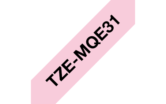 Schriftband TZe-MQE31 pastell rosa / schwarz 12mm x 4m Schriftband TZe-MQE31 pastell rosa / schwarz 12mm x 4m