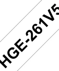 Schriftband HGe-261V5 (5 Stk) Schwarz auf Weiß 36mm x 8m
