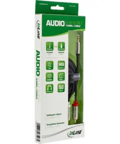 Alternative view of InLine® Slim Audio Kabel Klinke 3,5mm ST an 2x Cinch ST, 10m, schwarz