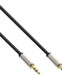 InLine® Slim Audio Kabel Klinke 3,5mm ST/ST, Stereo, 10m, schwarz