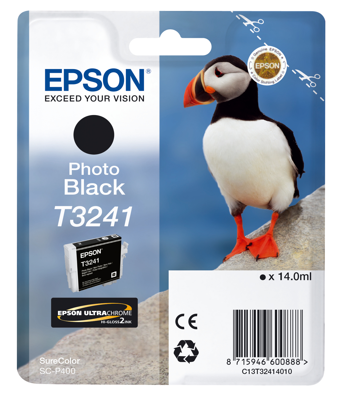 Epson Tintenpatrone T3241 Schwarz (14,0ml) Epson Tintenpatrone T3241 Schwarz (14,0ml)