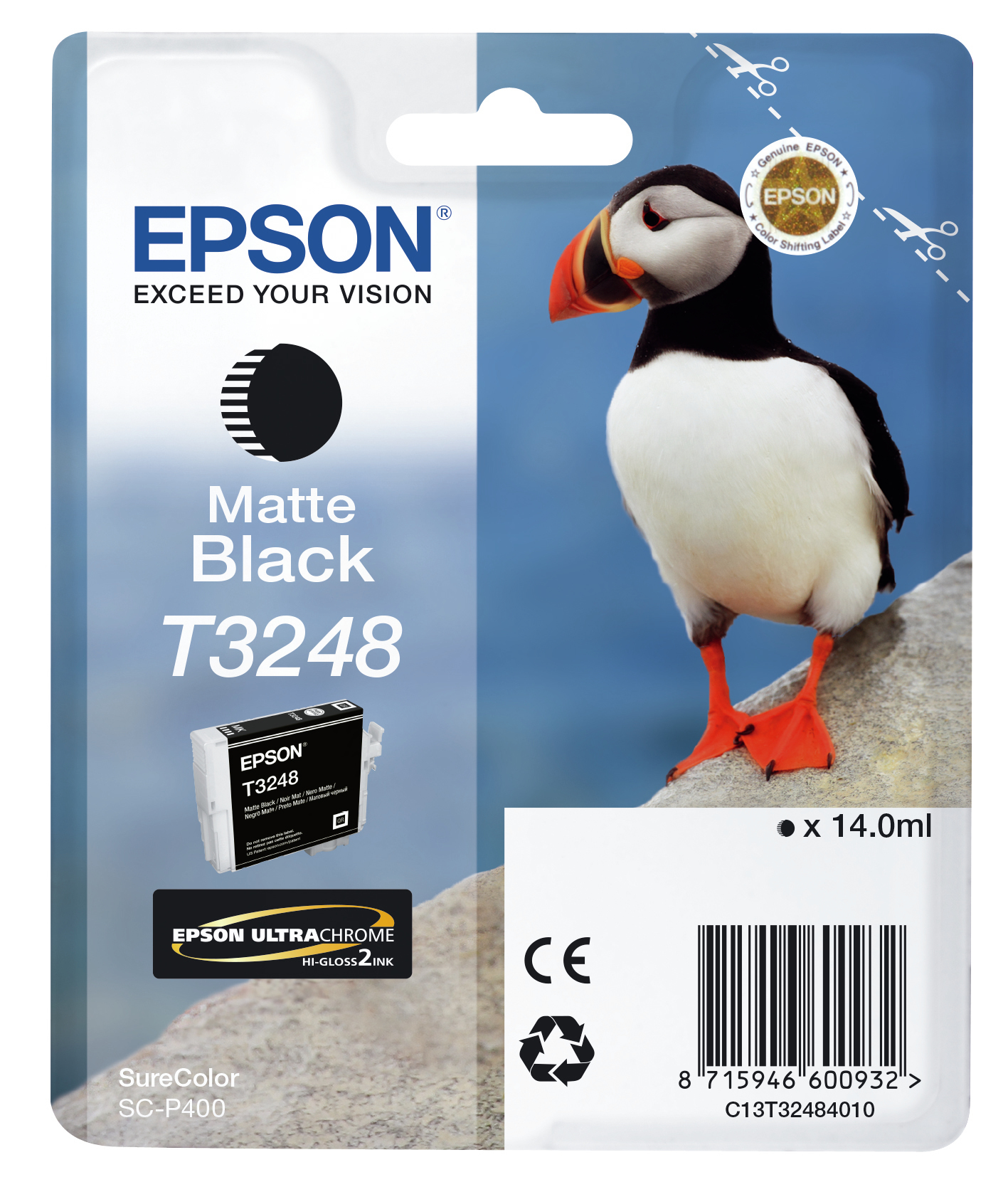 Epson Tintenpatrone T3248 matt Schwarz (14,0ml) Epson Tintenpatrone T3248 matt Schwarz (14,0ml)