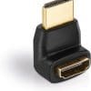 HDMI/HDMI 1080p Adapter mit vergoldeten Steckkontakten. HDMI A Stecker (19pol) auf HDMI A Buchse (19pol). 270°. Farbe: Schwarz *RoHS Compliant*