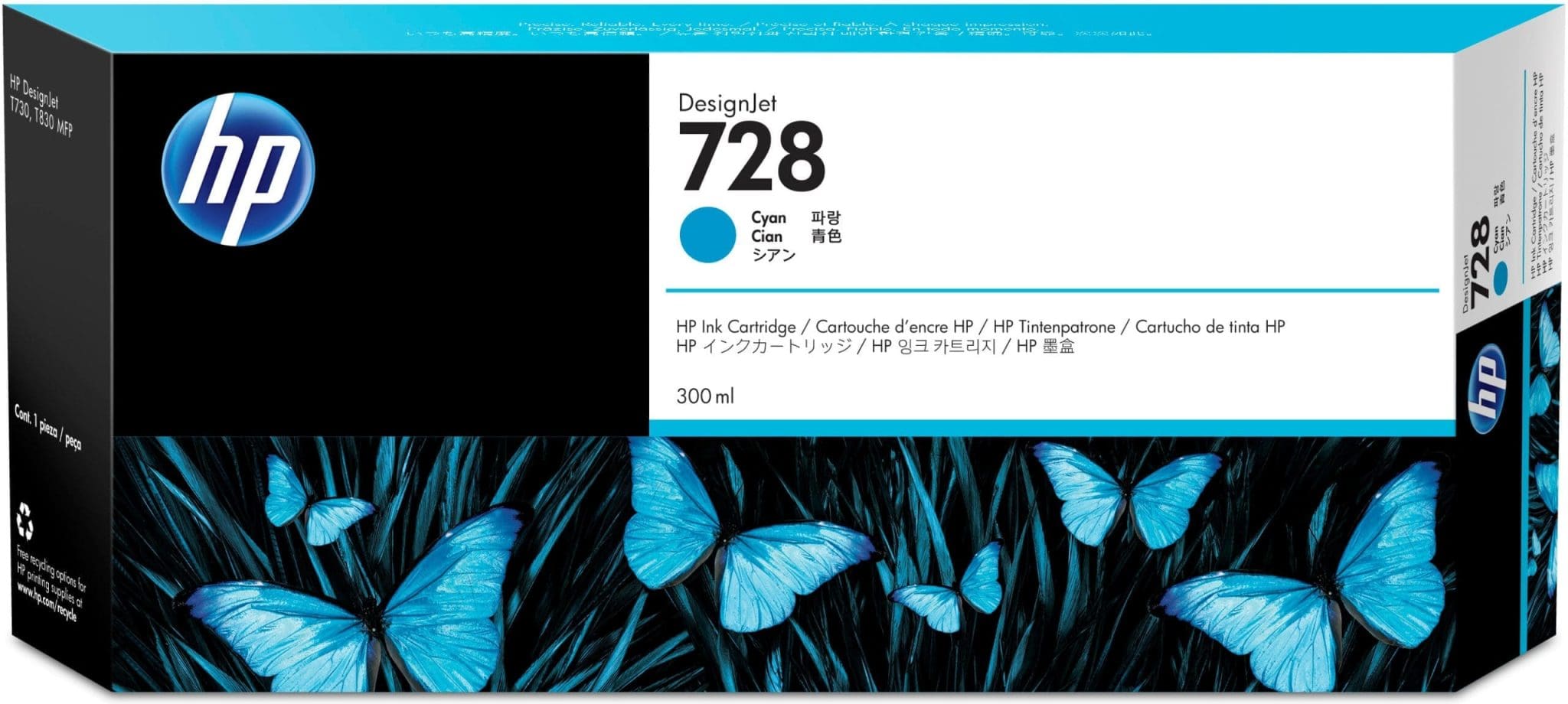 HP Tintenpatrone Nr. 728 Cyan 300ml HP Tintenpatrone Nr. 728 Cyan 300ml
