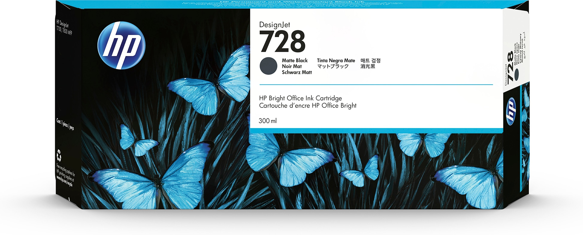 HP 728 Mattschwarz DesignJet Druckerpatrone, 300 ml HP 728 Mattschwarz DesignJet Druckerpatrone, 300 ml