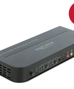 Delock HDMI KVM Switch 4K 60 Hz mit USB 3.0 und Audio
