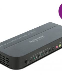 Delock DisplayPort 1.4 KVM Switch 8K 30 Hz mit USB 3.0 und Audio